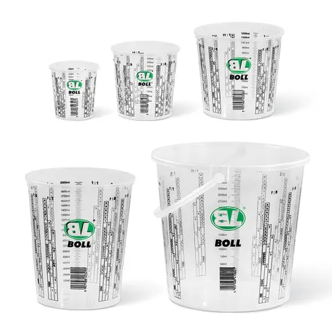 BOLL pojemniki plastikowe z podziałką 1300ml