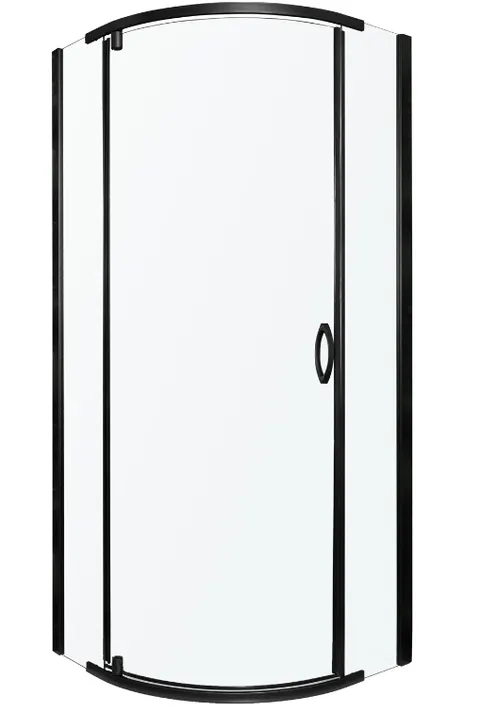 Kabina prysznicowa Kerra Splash Black półokrągła 80 cm