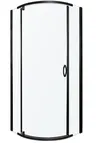 Kabina prysznicowa Kerra Splash Black półokrągła 90 cm
