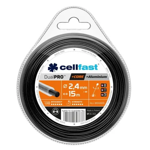Żyłka tnąca z rdzeniem Dual PRO – okrągła 2,4 mm 15 m Cellfast
