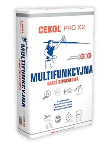Multifunkcyjna gładź szpachlowa Cekol PRO X2 20kg