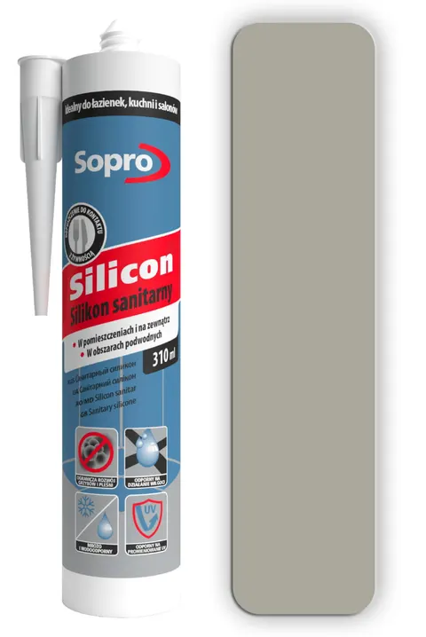 Silikon sanitarny Sopro popielaty 71 310 ml