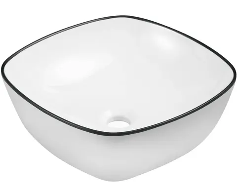 Umywalka nablatowa Kerra KR-650 WH/BL