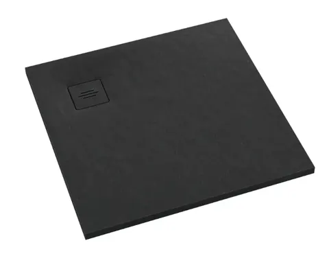 Brodzik kwadratowy 80x80 cm Schedline Protos Black Stone 3SP.P1K-8080/C/ST-M1/C/ST