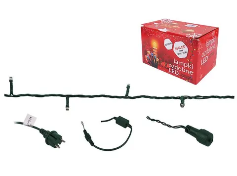 Lampki choinkowe 500 LED multicolor + flash biały zimny Lamex LXLED065