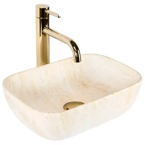 Umywalka nablatowa Rea Belinda Mini Travertine Matt - dodatkowe 5% rabatu na kod REA5
