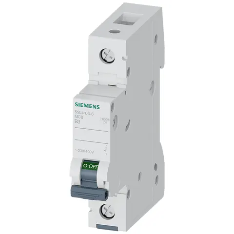 Wyłącznik nadprądowy 1P B3A 10kA 230/400V; 5SL4103-6, SIEMENS
