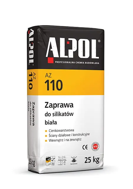 Zaprawa murarska do silikatów biała M10 AZ-110 Alpol 25 kg