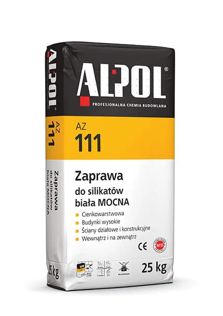 Zaprawa murarska do silikatów biała Mocna AZ-111 Alpol 25 kg