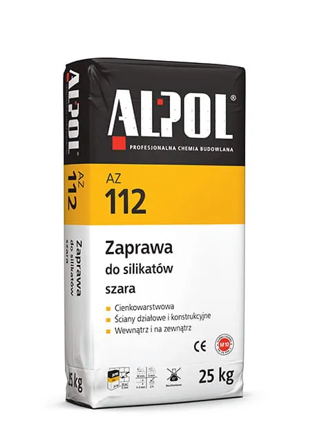Zaprawa murarska do silikatów szara M10 AZ-112 Alpol 25 kg