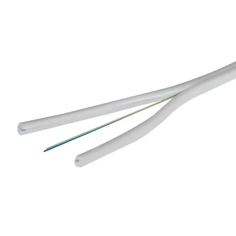 Kabel światłowodowy wewnętrzny płaski 2J, SM G.657A1, FTTH LSZH, CPR B2ca, ze złączami SC/APC