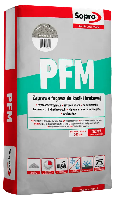 Fuga do kostki brukowej Sopro PFM 574 szary 25kg