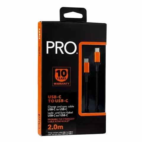 LEKI PRO Kabel USB-C to USB-C 2M 10 LAT GWARANCJI, 1 szt