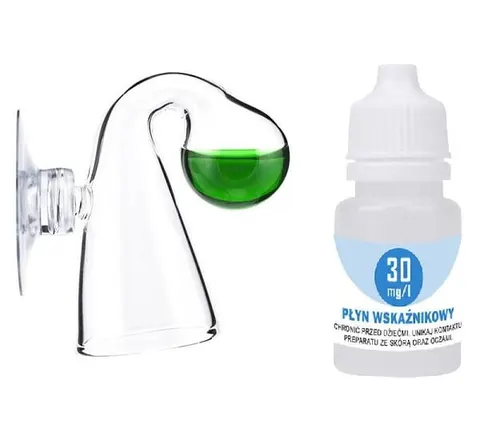 Indykator stały test CO2 z przyssawką + płyn 10ml