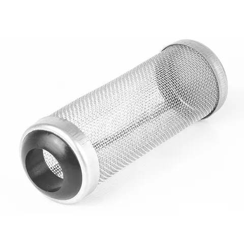 Stalowy prefiltr z siatką na rurę 12mm (śr. 2,5cm, wys. 7cm)