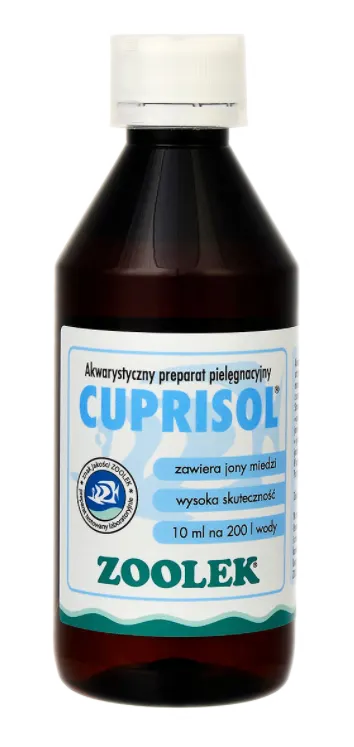 Zoolek cuprisol 250ml na pleśń oodinium i glony