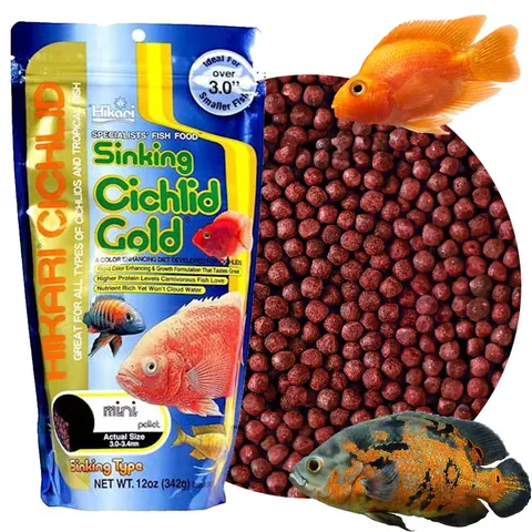 Cichlid gold sinking mini 342g pielęgnice tanganika