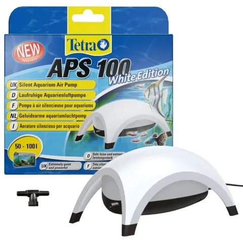 Biały napowietrzacz Tetra APS-100 akwarium 50-100l