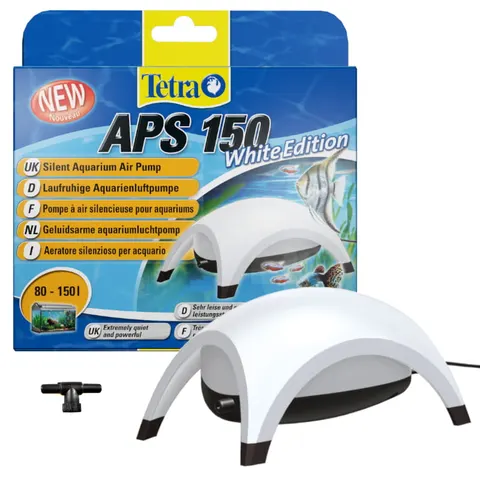 Biały napowietrzacz Tetra APS-150 akwarium 80-150l