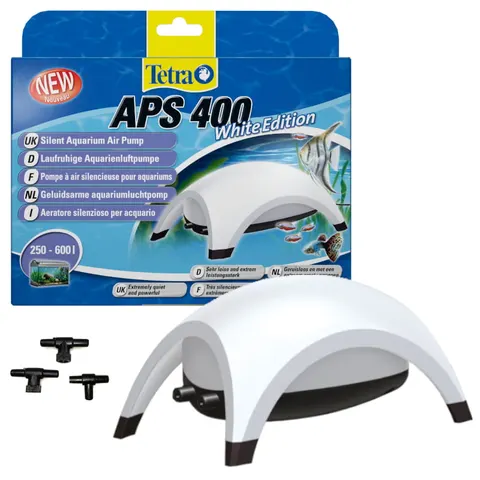 Biały napowietrzacz Tetra APS-400 akwarium 250-600l