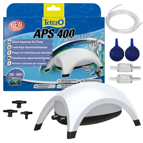 Biały napowietrzacz Tetra APS-400 akwarium Zestaw