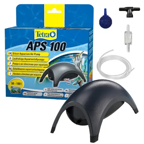 Czarny napowietrzacz Tetra APS-100 akwarium zestaw