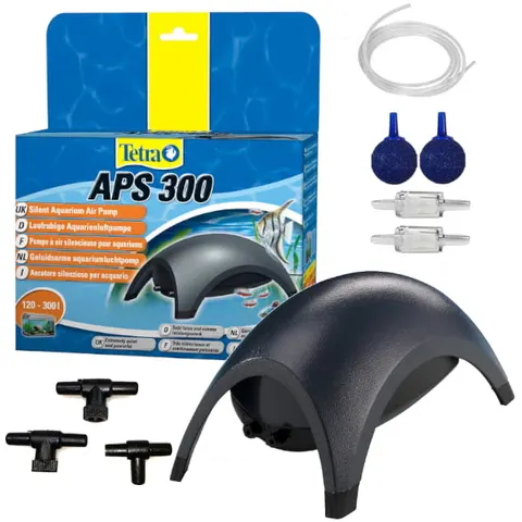 Czarny napowietrzacz Tetra APS-300 akwarium zestaw