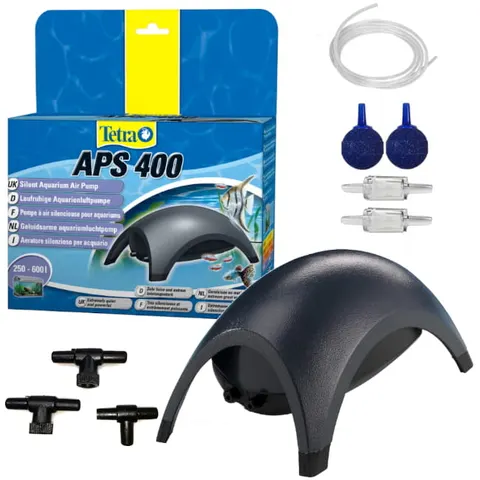 Czarny napowietrzacz Tetra APS-400 akwarium Zestaw