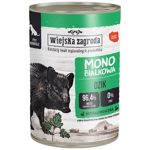 Wiejska Zagroda Dzik karma monoproteinowa 400 g