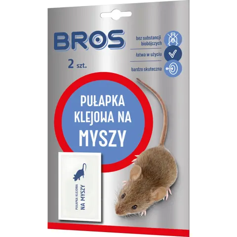 BROS Pułapka na myszy KLEJOWA 2 szt, 1 op