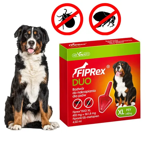 Fiprex DUO XL KROPLE od pcheł kleszczy dla psa