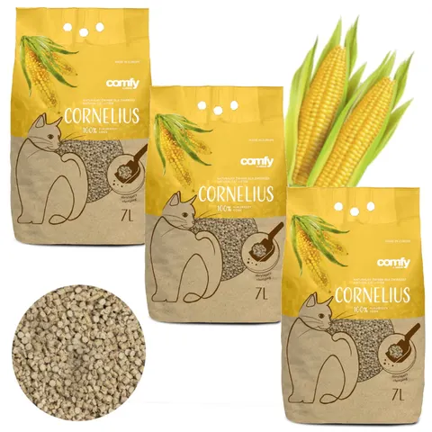 Comfy Kukurydziany Żwirek Dla Kota Cornelius Natural PAKIET 3x7l
