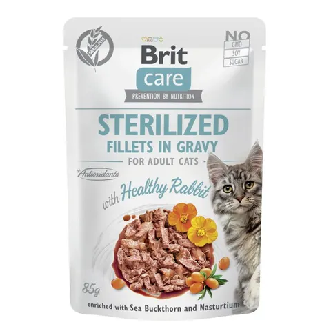 BRIT CARE CAT FG STERILIZED RABBIT POUCH 85g mokra karma dla kotów