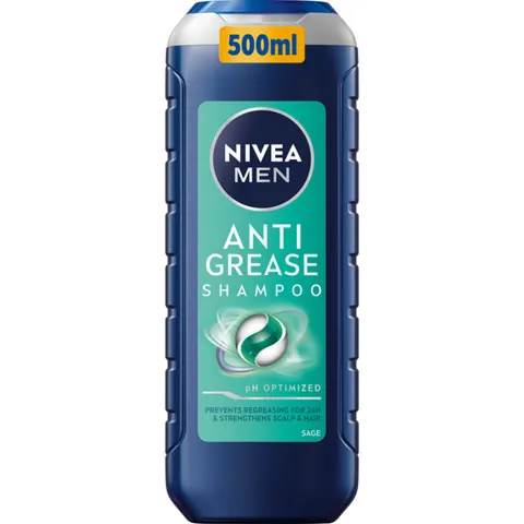 NIVEA MEN Szampon do włosów ANTI GREASE, 500 ml