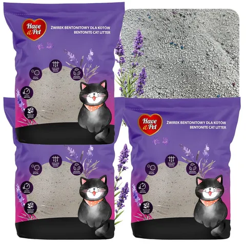 Żwirek Bentonitowy Lawendowy Have a Pet 3x5l