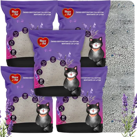 Żwirek Bentonitowy Lawendowy Have a Pet 5x5l