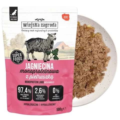 Wiejska Zagroda Karma mokra dla psa Jagnięcina monoproteinowa 500 g