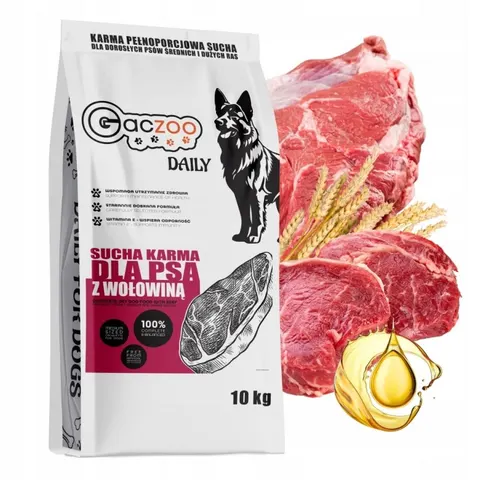 Gaczoo DAILY karma sucha dla psa Wołowina 10kg