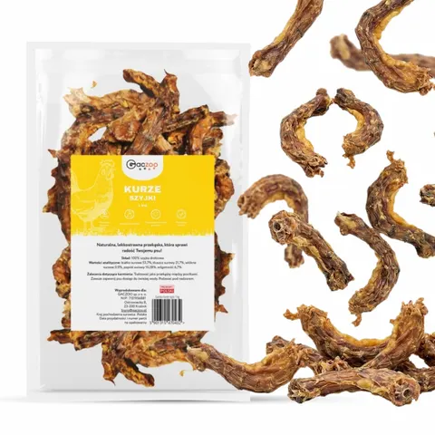 Przysmak dla psa Kurze Szyjki 100% Naturalny Gryzak GACZOO 1kg