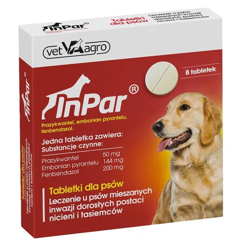 Tabletki na robaki odrobaczenie psa INPAR 6 tabletek