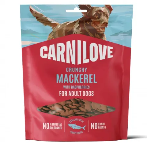 CARNILOVE Crunchy Snack Mackerel & Raspberries Makrela z Malinami 200g