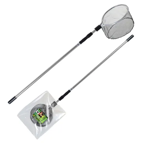 Aqua Nova Aluminiowy podbierak teleskopowy 45cm Zakres regulacji 1,1m do 2m