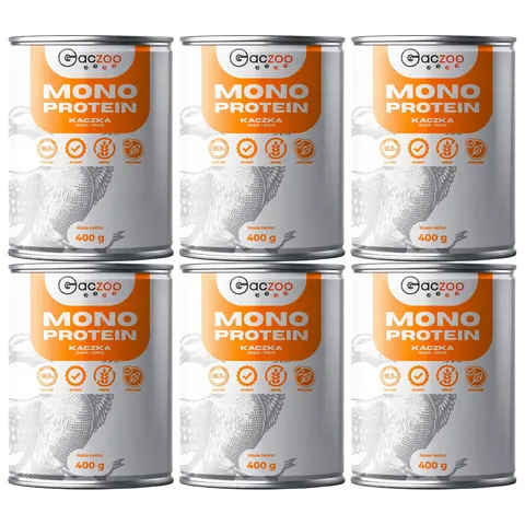 Gaczoo MONO Protein karma mokra dla psa Kaczka 6x400g