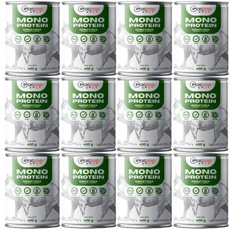 Gaczoo MONO Protein karma mokra dla psa Dzik 12x400g