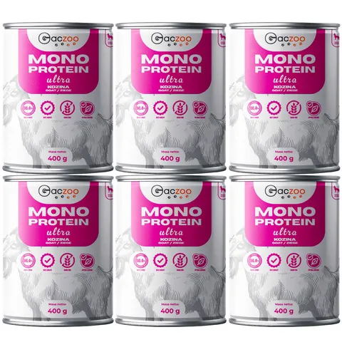 Gaczoo MONO Protein Ultra karma mokra dla psa Kozina 6x400g