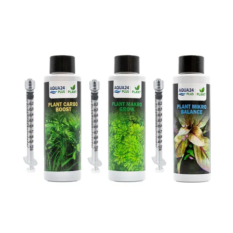 AQUA24 PLUS Zestaw Nawozów do Akwarium Makro Mikro Carbo 3x100 ml