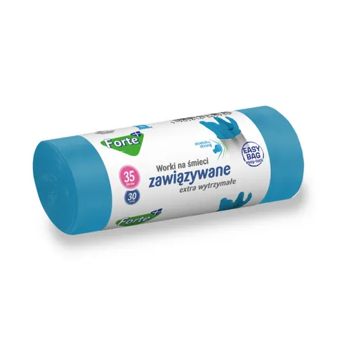 FORTE+ Worki na śmieci 35L 30 szt EASY-BAG ZAWIĄZYWANE, 1 op