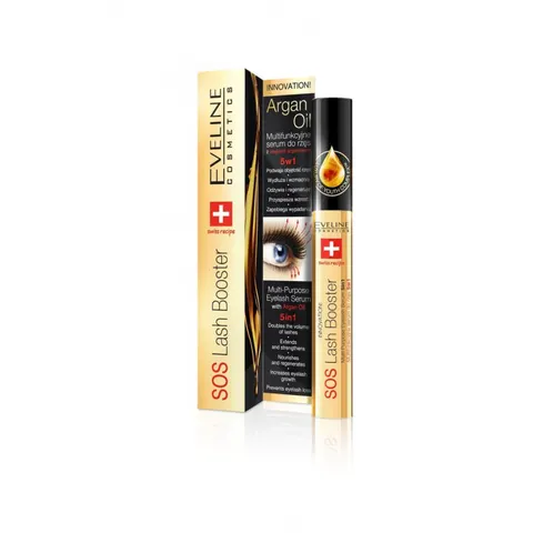 EVELINE SOS LASH BOOSTER Serum do rzęs 5w1 ARGAN, 10 ml