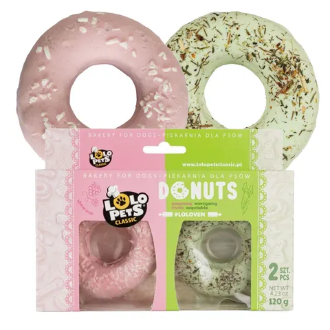 LOLO PETS Przysmak dla Psa Donuts Owocowo Warzywny 2szt. 120g