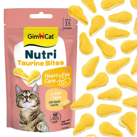 Gimcat NutriTaurine Bites Tauryna Ser 40g Przysmak dla Kota